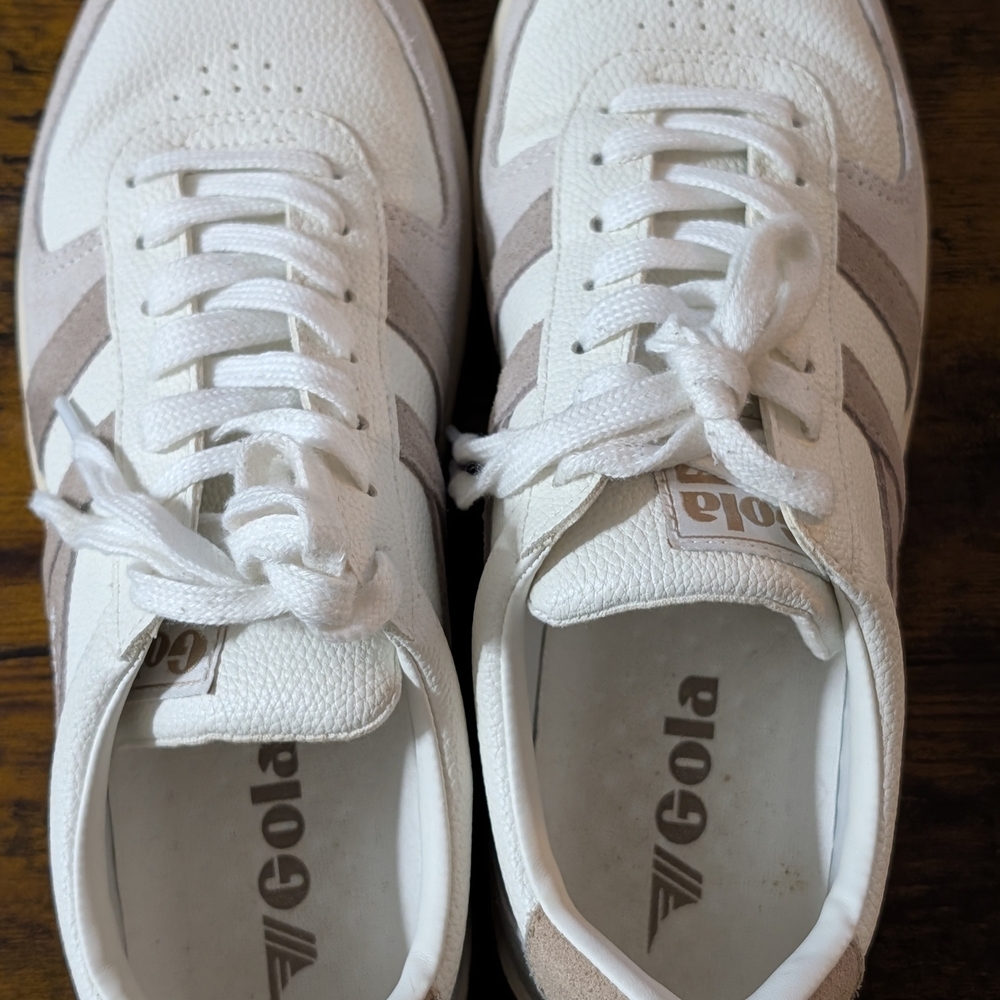 Gola White and Beige Women's Sneakers